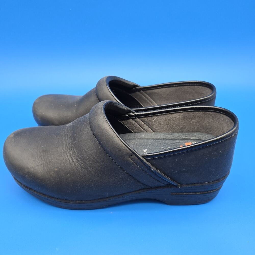 Dansko XP Professional Clogs Shoes Women 42 W US 11.5/12 Black Leather Slip On